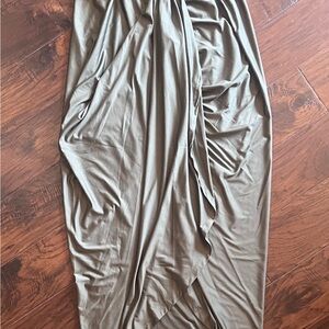 Elegant Olive Green Maxi Skirt